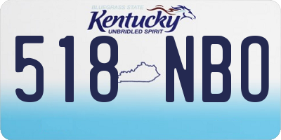 KY license plate 518NBO