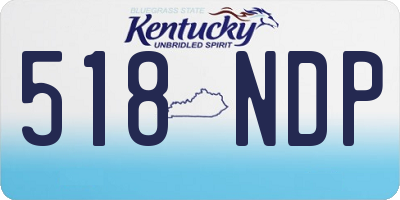 KY license plate 518NDP