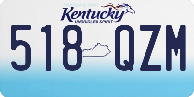 KY license plate 518QZM