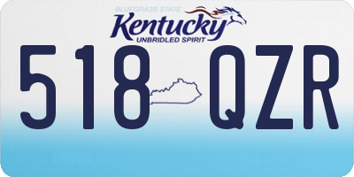 KY license plate 518QZR