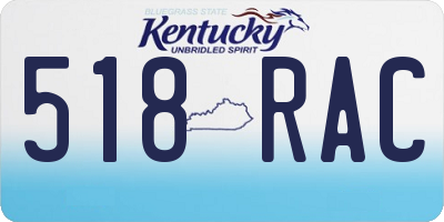 KY license plate 518RAC