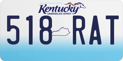 KY license plate 518RAT
