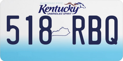 KY license plate 518RBQ