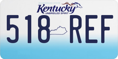 KY license plate 518REF