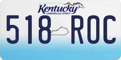 KY license plate 518ROC