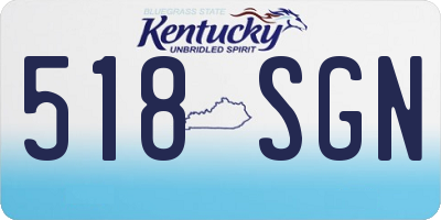 KY license plate 518SGN