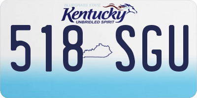 KY license plate 518SGU