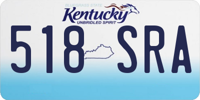 KY license plate 518SRA