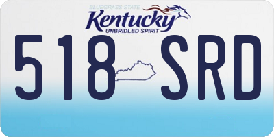 KY license plate 518SRD