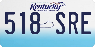 KY license plate 518SRE