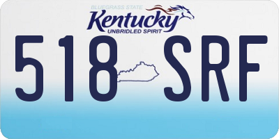 KY license plate 518SRF