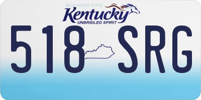KY license plate 518SRG