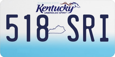 KY license plate 518SRI