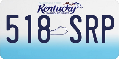 KY license plate 518SRP