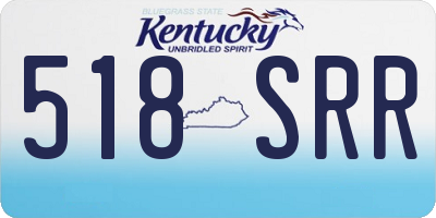 KY license plate 518SRR