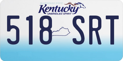 KY license plate 518SRT