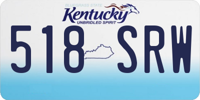KY license plate 518SRW
