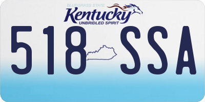 KY license plate 518SSA