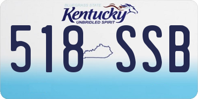 KY license plate 518SSB