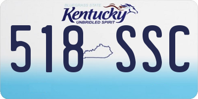 KY license plate 518SSC
