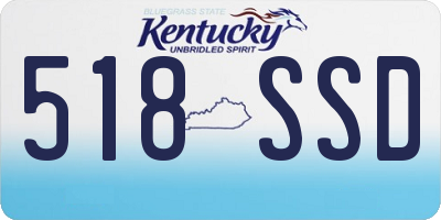 KY license plate 518SSD