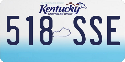 KY license plate 518SSE