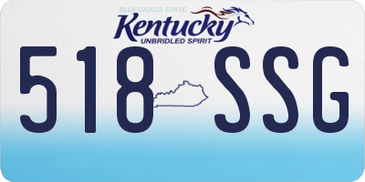KY license plate 518SSG