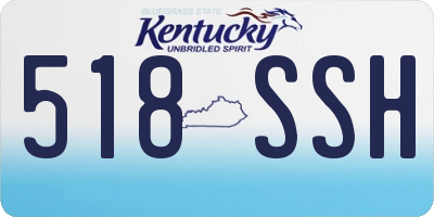 KY license plate 518SSH