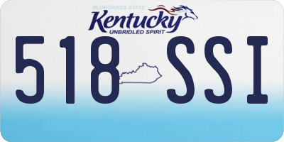 KY license plate 518SSI