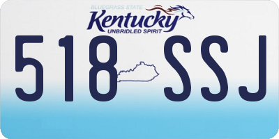 KY license plate 518SSJ