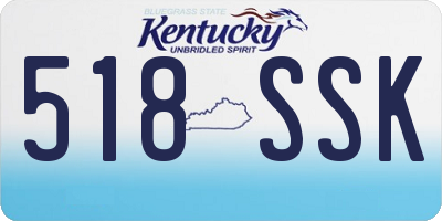 KY license plate 518SSK