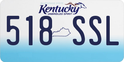 KY license plate 518SSL