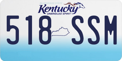KY license plate 518SSM