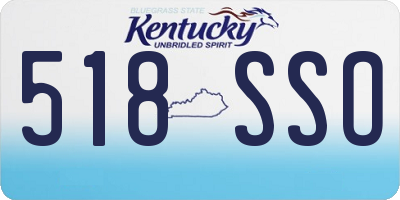 KY license plate 518SSO