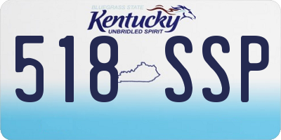 KY license plate 518SSP