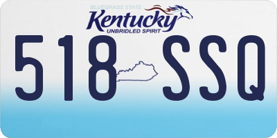 KY license plate 518SSQ