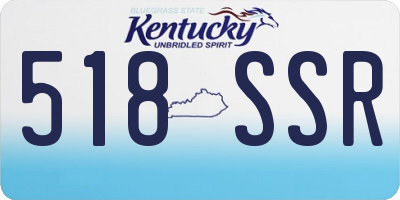 KY license plate 518SSR