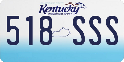 KY license plate 518SSS