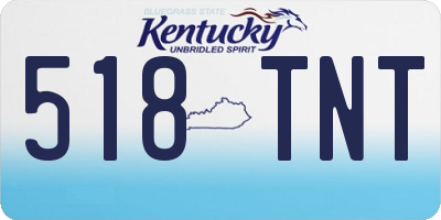 KY license plate 518TNT