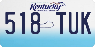 KY license plate 518TUK