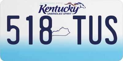 KY license plate 518TUS