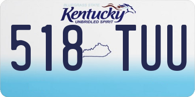 KY license plate 518TUU