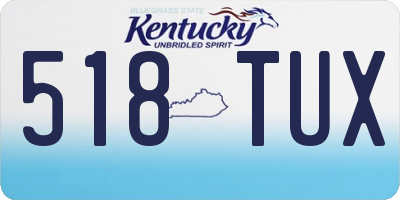 KY license plate 518TUX