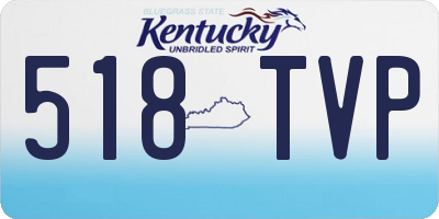KY license plate 518TVP
