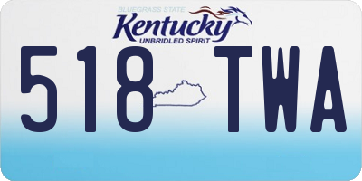 KY license plate 518TWA