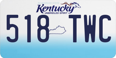 KY license plate 518TWC