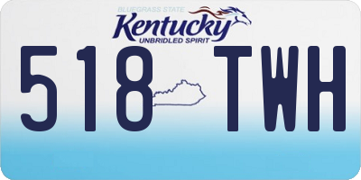 KY license plate 518TWH