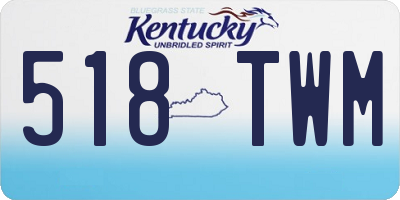 KY license plate 518TWM