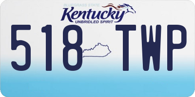 KY license plate 518TWP