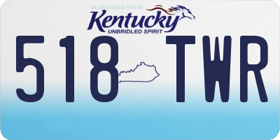 KY license plate 518TWR